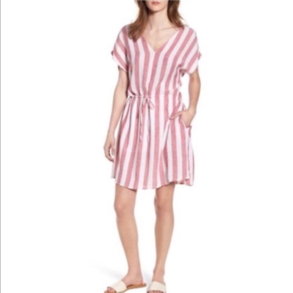 Rails Wren Seville Stripe Drawstring Waist Dress - image 1